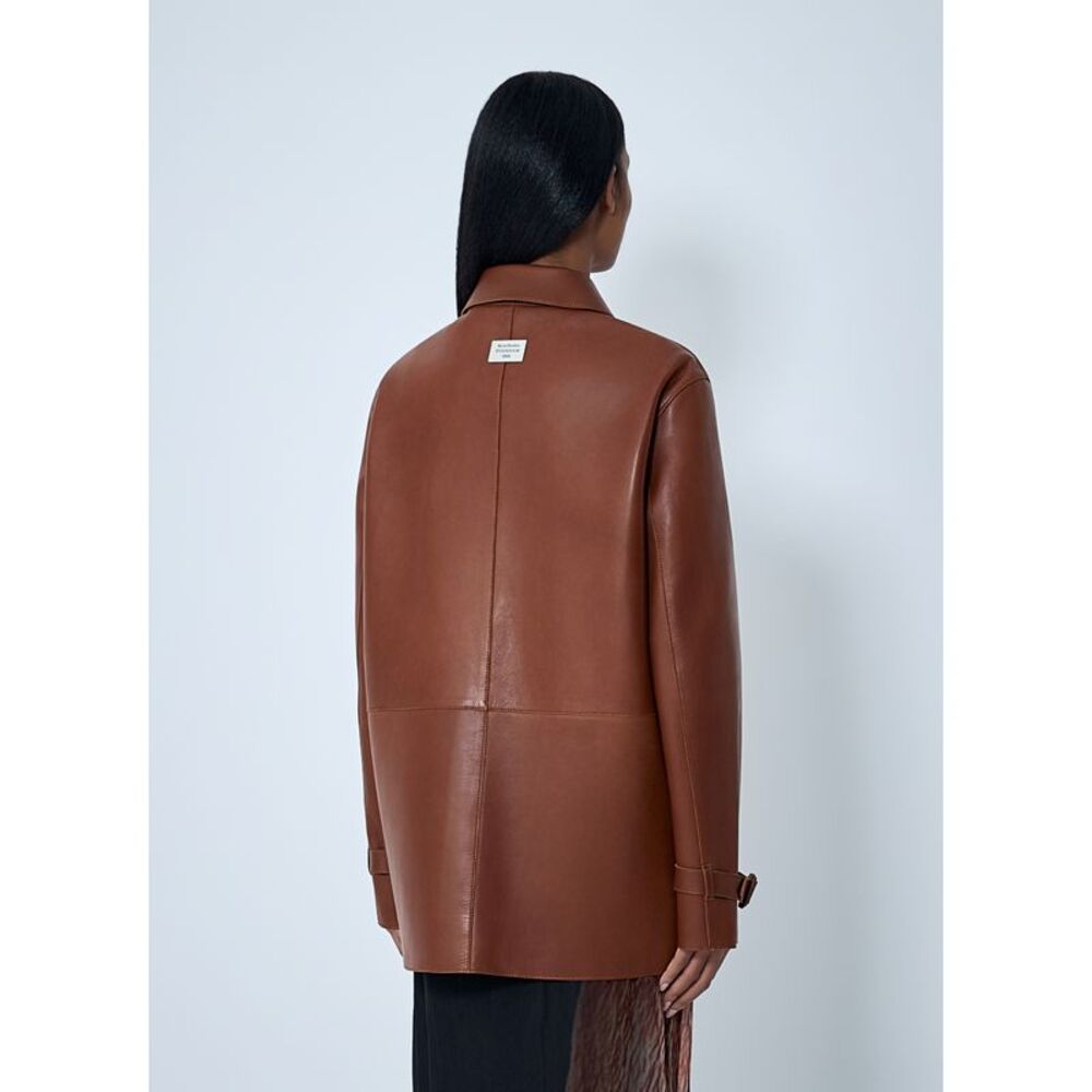 Acne Studios Women Leather Jacket - Picture 4 of 6